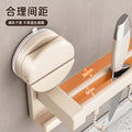 Suction cup kitchen hook punch-free hanging rod pot spoon shovel hanging rack multi-functional wall-mounted storage rack door rear storage