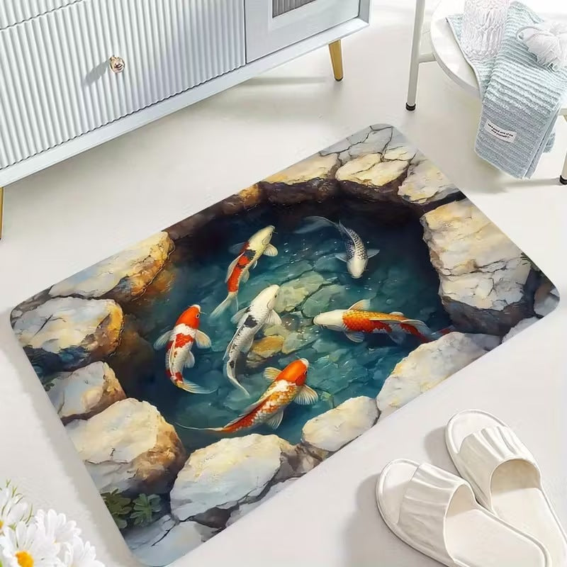 3d visual trap floor mat bathroom absorbent mat non-slip foot mat entrance door mat entrance door mat