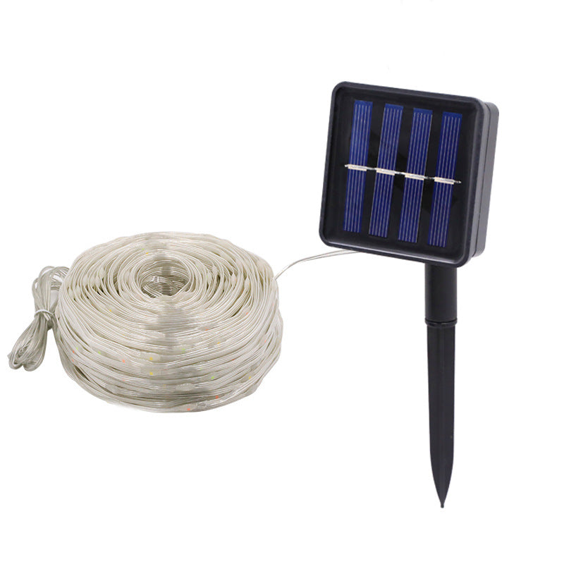 LED solar leather wire light, outdoor waterproof copper wire light winding tree lighting project courtyard decorative light string