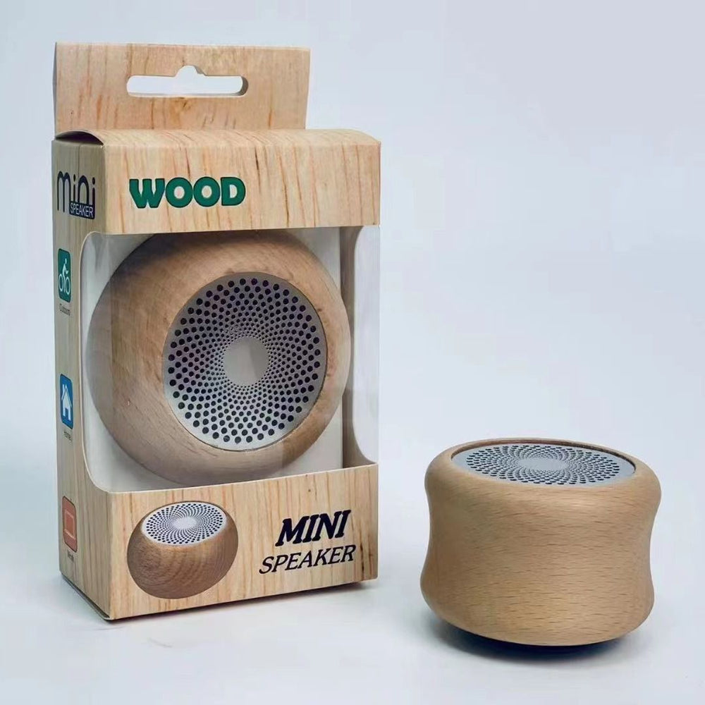 Retro bluetooth speaker - portable, creative gift, mini wireless subwoofer, solid wood small speaker set