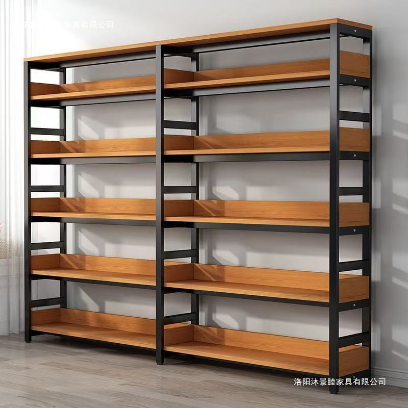 Floor-standing storage rack, bookshelf, simple for home bookcase, iron storage shelf, multi-layer casual storage shelf