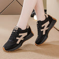 plus size women's shoes new arrival breathable leather sneakers women's korean version thick solecasual soft bottom running dad shoes