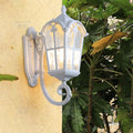 Solar powered wall light - modern waterproof outdoor lighting for villa gardens, patios, and balconies - white