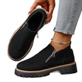 Amazon fashion cross-border plus size 35 to 43 fall and winter beautiful versatile thick heel suede side zipper fashion boots wholesale