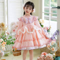 Ready-to-ship lolita princess dress for girls, baby girl's first birthday lolita birthday outfit, stylish spring and autumn dress, korean style