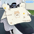 Electric vehicle windshield cover - rainproof, sunproof, windproof, sunshade - thin, waterproof cape style for electric bikes and motorcycles