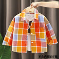 Kids' shirts: new  styles for boys - stylish cotton plaid shirts for spring and autumn. fashionable turn-down collar cardigans for toddlers and young children