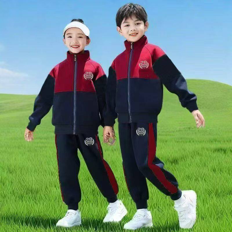 stylish spring/autumn outerwear set for boys and girls - trendy two-piece sportswear for students - cross-border e-commerce