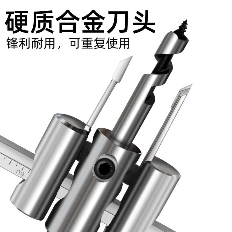 Diy adjustable aircraft-style alloy hole saw woodworking drill bit for audio, drywall, downlights, and plastic hole enlarging