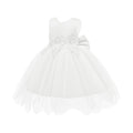 Wholesale foreign trade children's wear: embroidered princess dress for girls, asymmetrical mesh dress with large bow