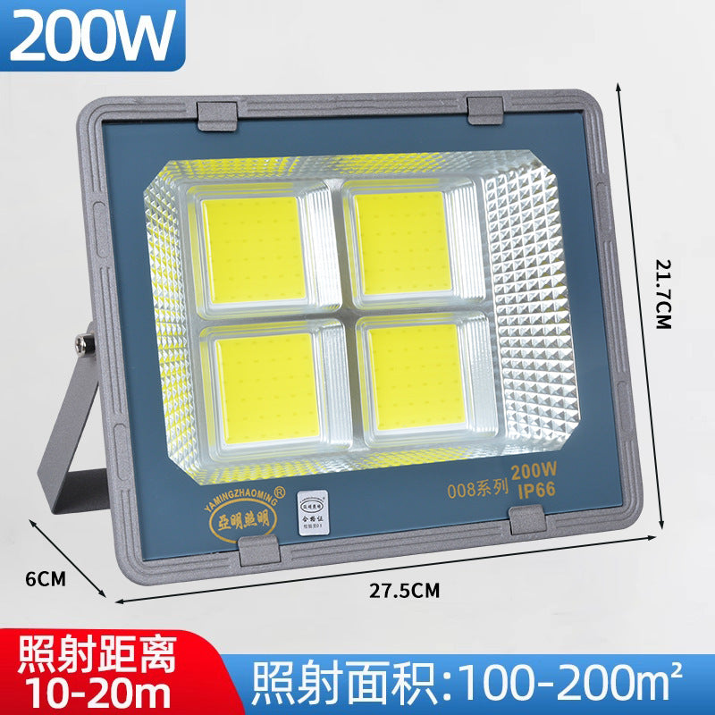 Yaming 008 integrated led flood light 200W outdoor stadium construction site waterproof super bright factory workshop lighting