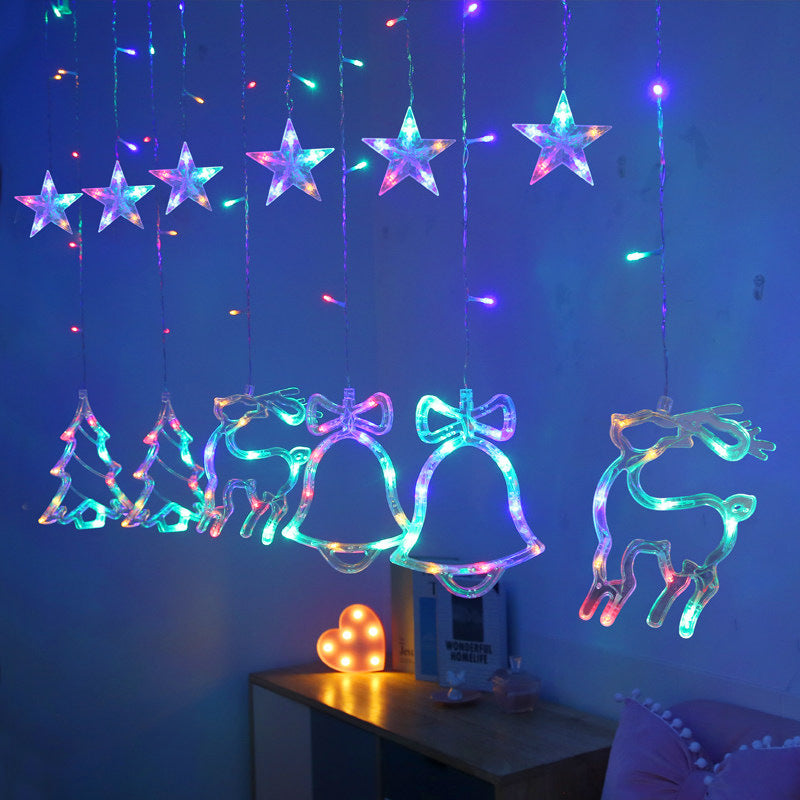 Christmas lighting led lights string star lights room dormitory arrangement holiday decoration string lights deer curtain lights