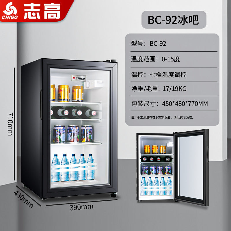 foreign trade single-door refrigerator, small household refrigerator, mini breast milk freezer, hotel small refrigerator, energy saving