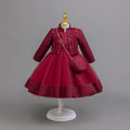 New foreign trade set: three-piece children's formal dress, lace princess dress, piano performance dress for girls, kids dress