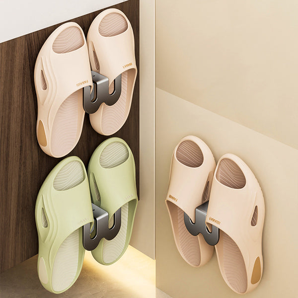 Suction cup bathroom slipper rack non-punching wall-mounted toilet toilet wall drain shoe storage rack rack