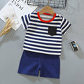 Kids' short-sleeve and shorts set - toddler & children's summer pure cotton underwear - boys' & girls' crew neck t-shirt
