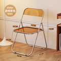 Transparent acrylic chair folding chair simple portable photo folding stool ins style popular makeup chair for home