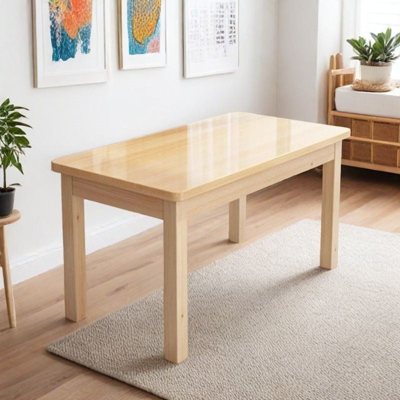 Solid wood dining table rectangular small apartment dining table combination table and chairs dining table and chairs casual modern table for home noodle shop