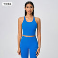 New sports bra - shockproof, sexy open-back, thin strappy tank top - women's yoga bra d19095