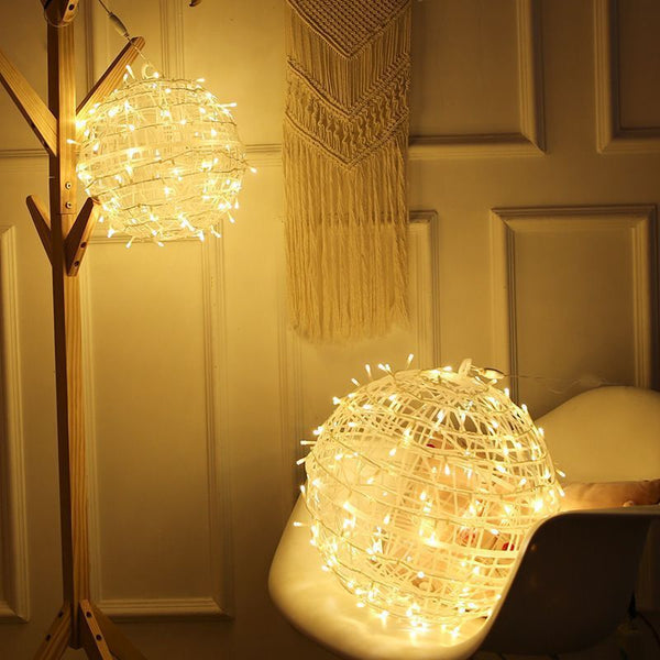 Outdoor waterproof hanging tree lamp round ball lamp led vine ball lamp landscape festival lighting project decorative lights string