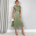 Summernew arrivalartificial silk dress slit satin satin long skirt wholesale european and american clothing classysenseexport