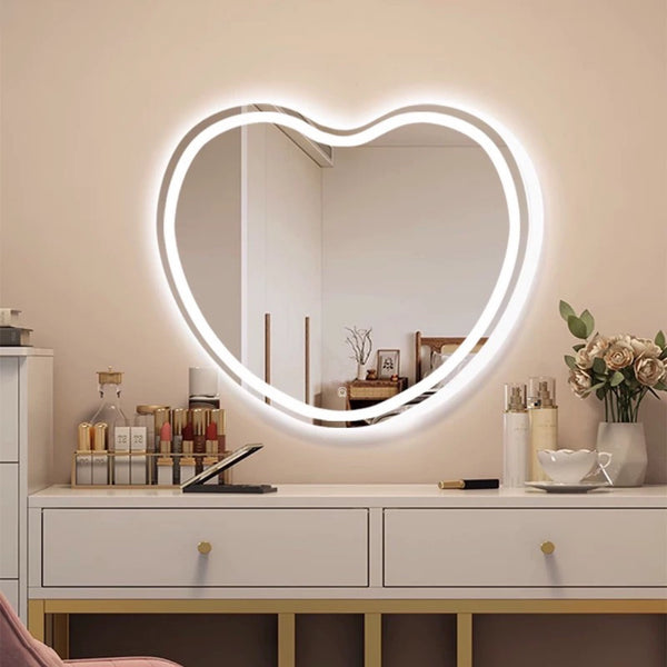Cross-border large special-shaped intelligent cosmetic mirror led luminous bathroom clothing store bedroom dressing mirror mirror with lamp