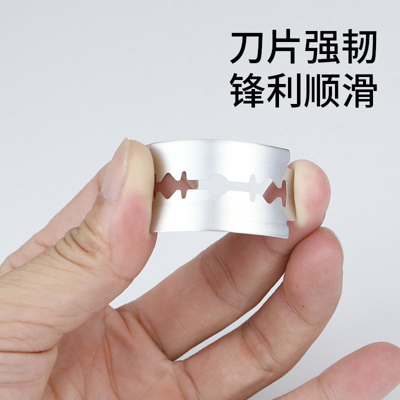 Factory personalized wordless razor blade 74 double-sided white blade razor stainless steel old neutral packaging razor