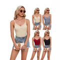 2024 amazon fashion cross-border summer women's lace v-neck adjustable spaghetti strap camisole