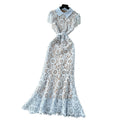 Luxury chic chanel-inspired dress - new autumn collection: french high-end, slimming, hollow-out lace mermaid skirt