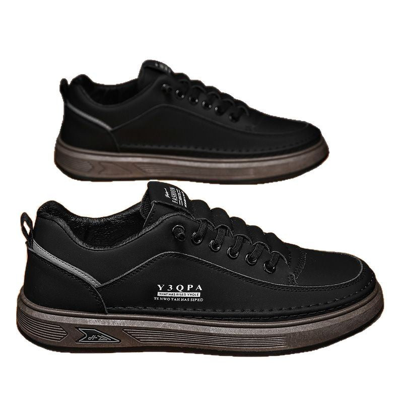 2025 spring new men's breathable white sneakers, trendy versatile chunky sole athletic shoes, casual skate shoes, fashion sneakers