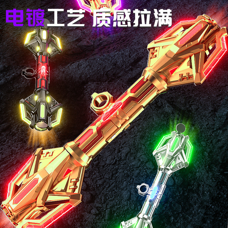 Kids' star wars light-up lightsaber toy - red flare, extendable, rotating, glowing giant sword, glow stick toy