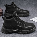 High-top men's boots: 2024 winter new arrivals - workwear style, outdoor hiking, construction site safety, anti-slip, wear-resistant, martin boots