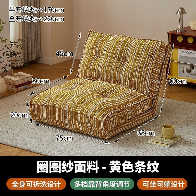 Lazy sofa can lie down and sleep in the living room balcony foldable tatami sofa bed for long sitting without fatigue single small sofa