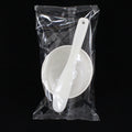 Individually packaged medium size: white soft bowl + large stick