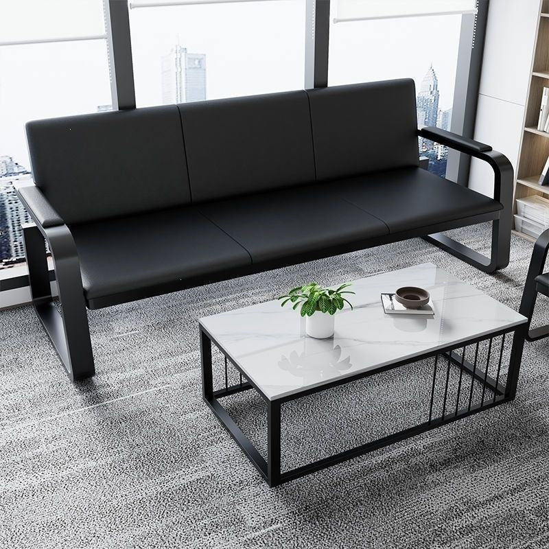 Reception sofa and coffee table set - minimalist style for waiting areas, lounges, and office spaces