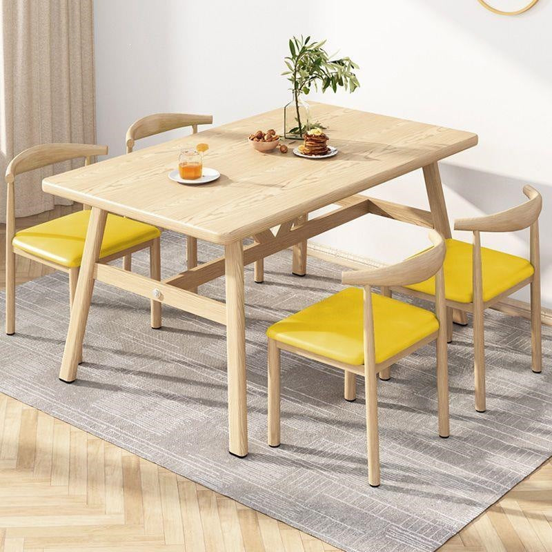 Dining table small apartment for home modern casual dining table and chairs commercial fast food restaurant table and chairs combination dining table rectangular table