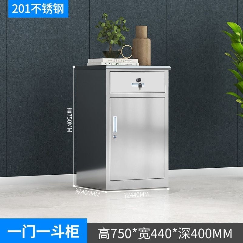 Stainless steel low cabinet office file cabinet document storage cabinet tool organizer cabinet cupboard drawer with lock filing cabinet