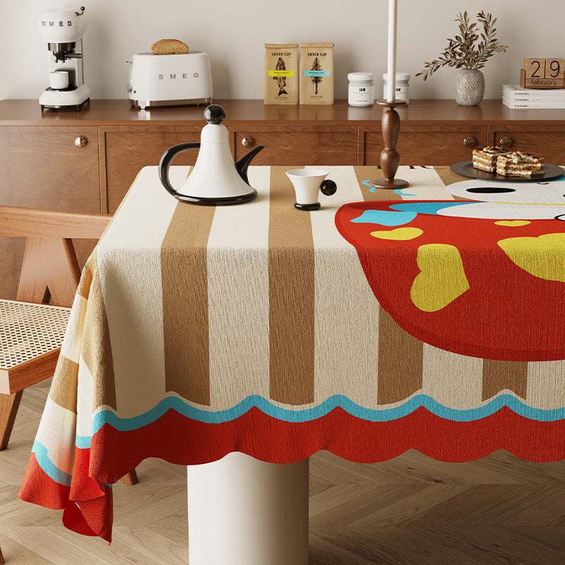 New dopamine tablecloth - creamy style fabric, high-end light luxury living room coffee table home desktop protector