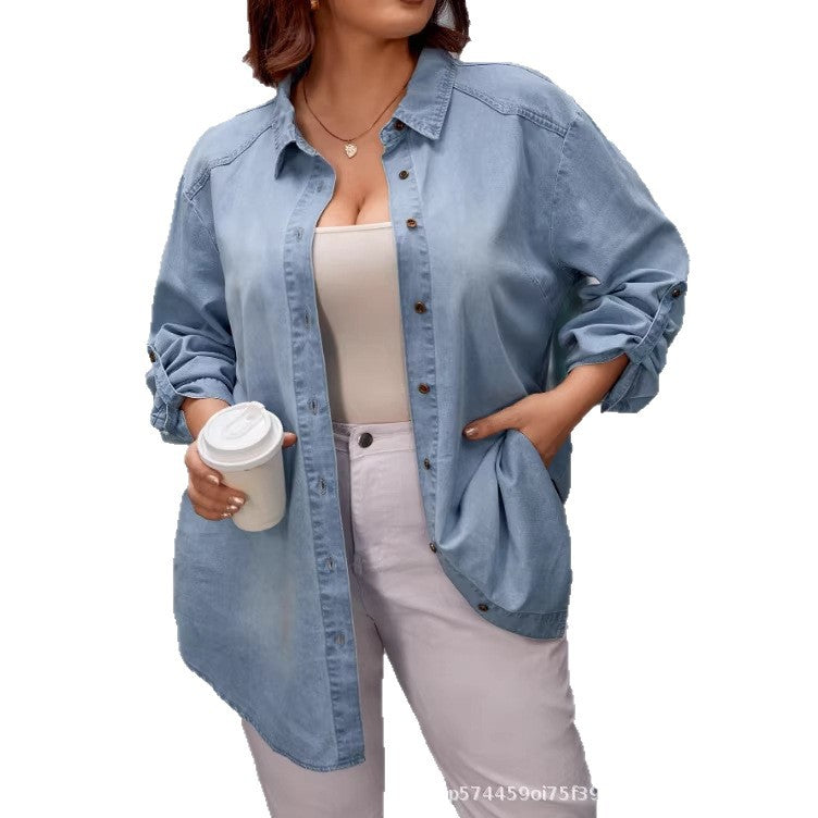 new arrivals: plus-size women's lightweight tencel denim jacket - perfect for sun protection, available on , , and for us/european markets