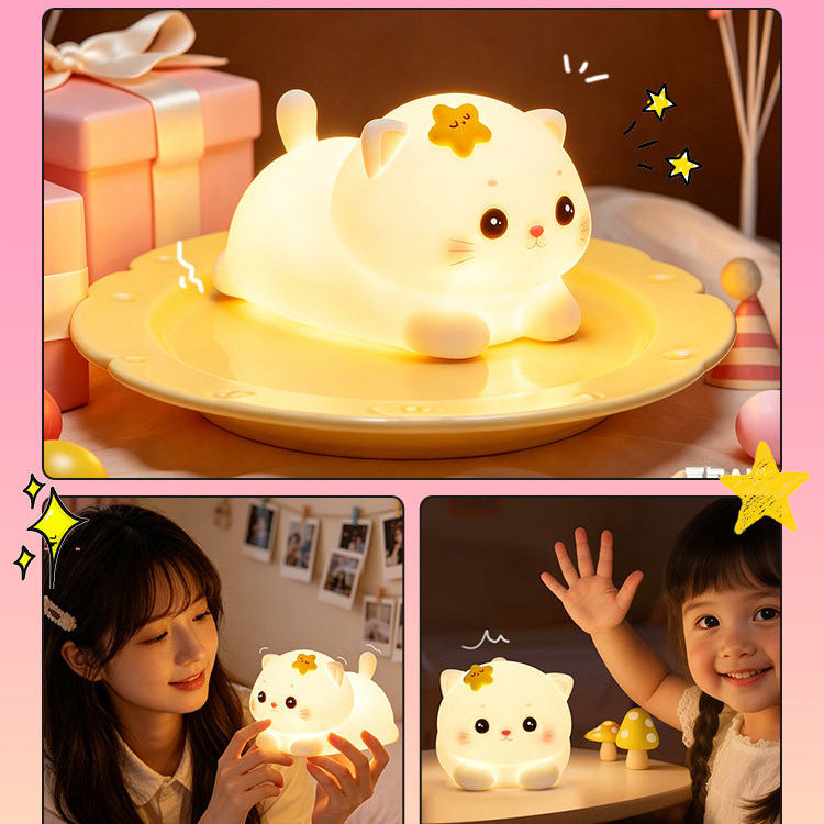 Pat night light - perfect birthday gift for girls, kids' room, bedroom bedside lamp, baby feeding light, and sleep aid for infants