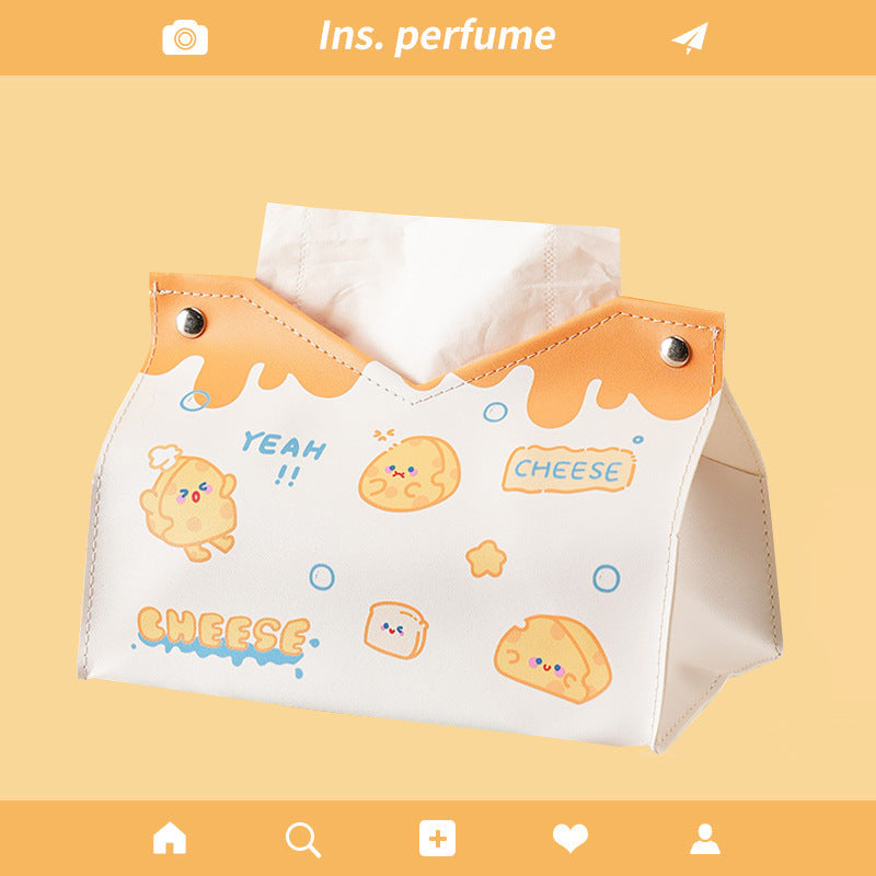 Foreign trade popular tissue box living room creative cute pumping carton car leather pumping box storage box napkin box