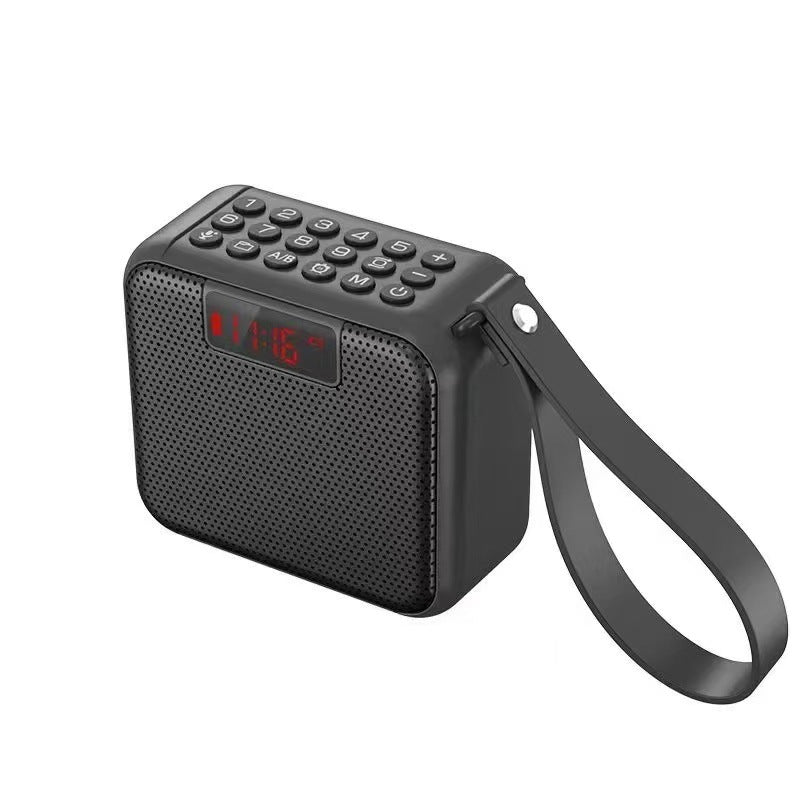 Dx-97 bluetooth speaker: mini, portable, multifunctional radio with recording, card playback, and timer