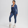 European and american outdoor casual tight-fit pocket yoga outfit set - quick-dry, high-waisted, slimming, cloud-like comfort, three-piece activewear set