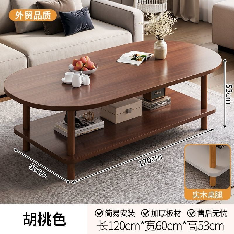 Coffee table small apartment double layer thickened rental house simple table high-end simple tea table bedroom small table