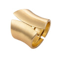 Fashion cross-border e-commerce jewelry fashion asymmetrical alloy glossy bracelet exaggerated wide spring opening bracelet for women