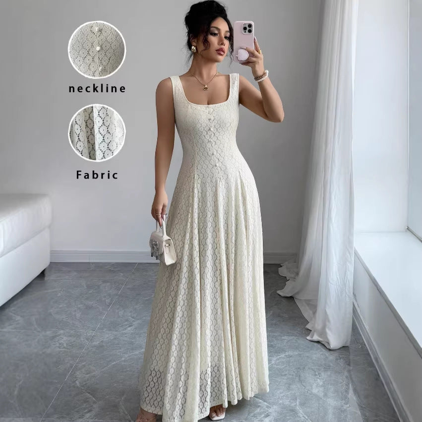 summer  new arrivalknittingcut outpure colordresssexy silm suspender long skirt