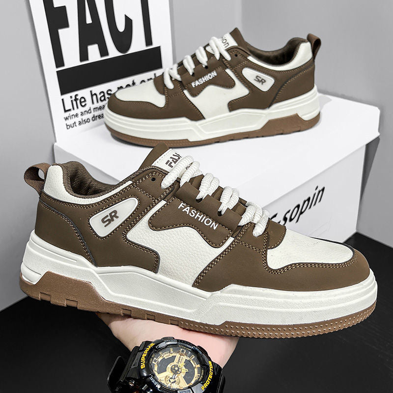 2025 new spring men's ins-style sneakers: waterproof athletic shoes, casual low-top flats, versatile and breathable