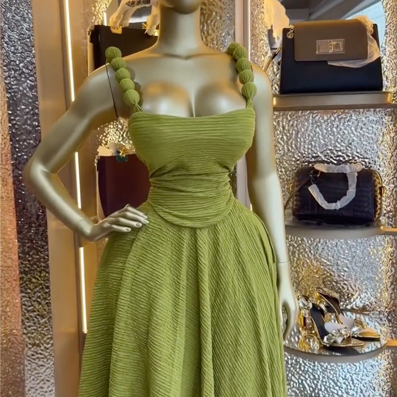European and american cross-border women's fashion:  summer new sleeveless camisole top and asymmetrical midi skirt set