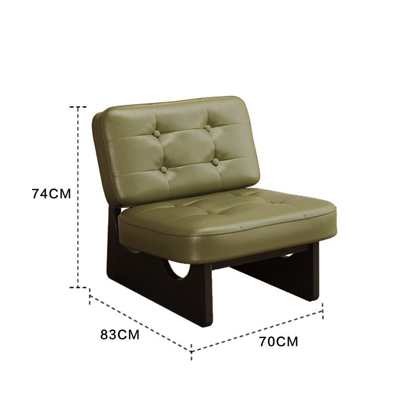 Modern minimalist balcony sofa chair, designer solid wood living room single chair, cat-scratch resistant leather electric high-back light luxury