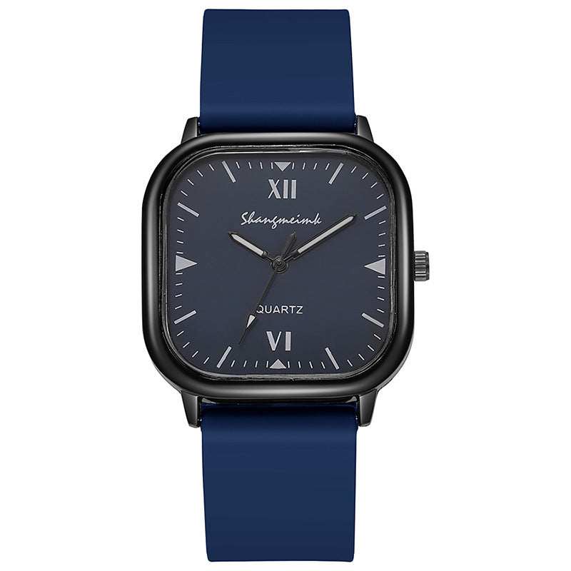 Shangmei square watch unisex fashion quartz watch minimalist trendy faux leather trim alloy manufacturer wholesale